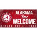 Fan Creations Alabama Crimson Tide Wood Sign Fans Welcome 12x6 7846014527